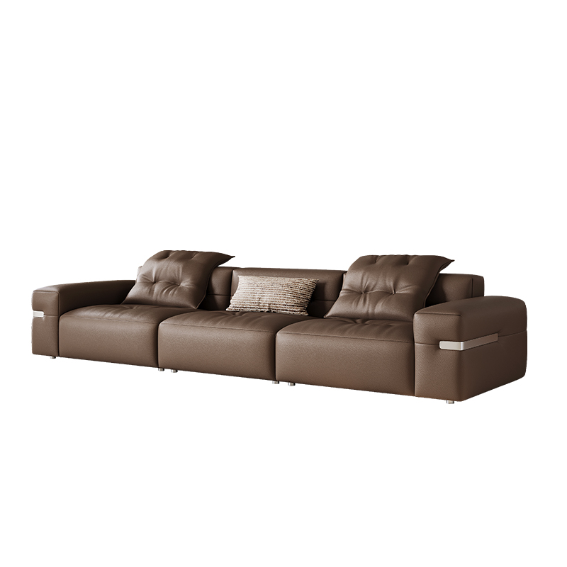 Modern Simple Leather Sofa Is Elegant And Solemn
