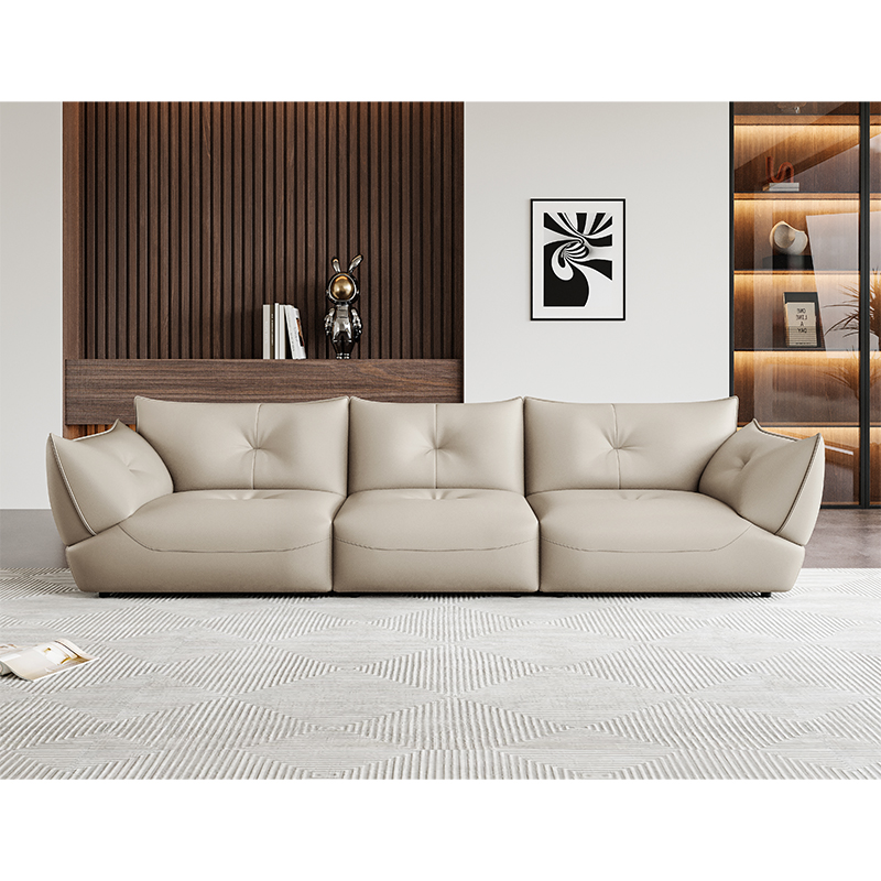 Q Elastic Cute Leather Sofa Zero Pressure Wrapping Shaping Lazy Friendly Sofa