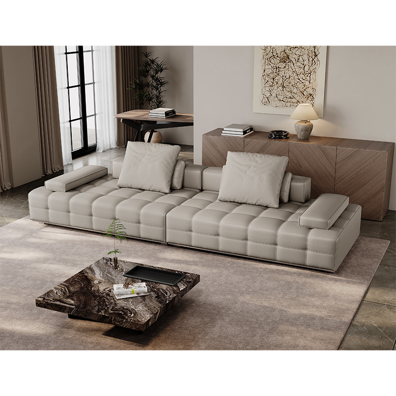 Modern Simple Leather Sofa Net Celebrity Sofa