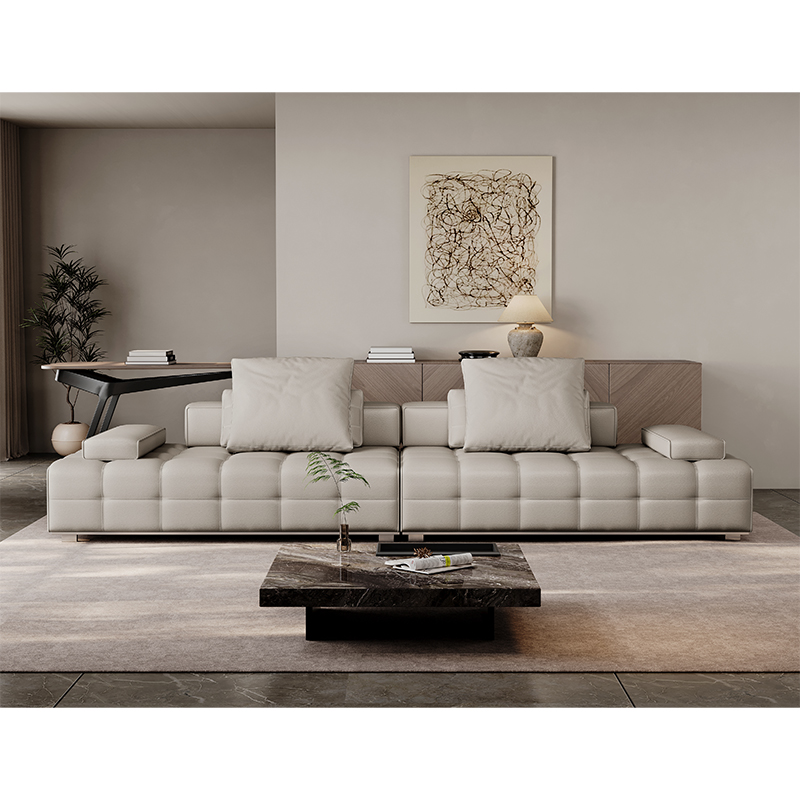 Modern Simple Leather Sofa Net Celebrity Sofa