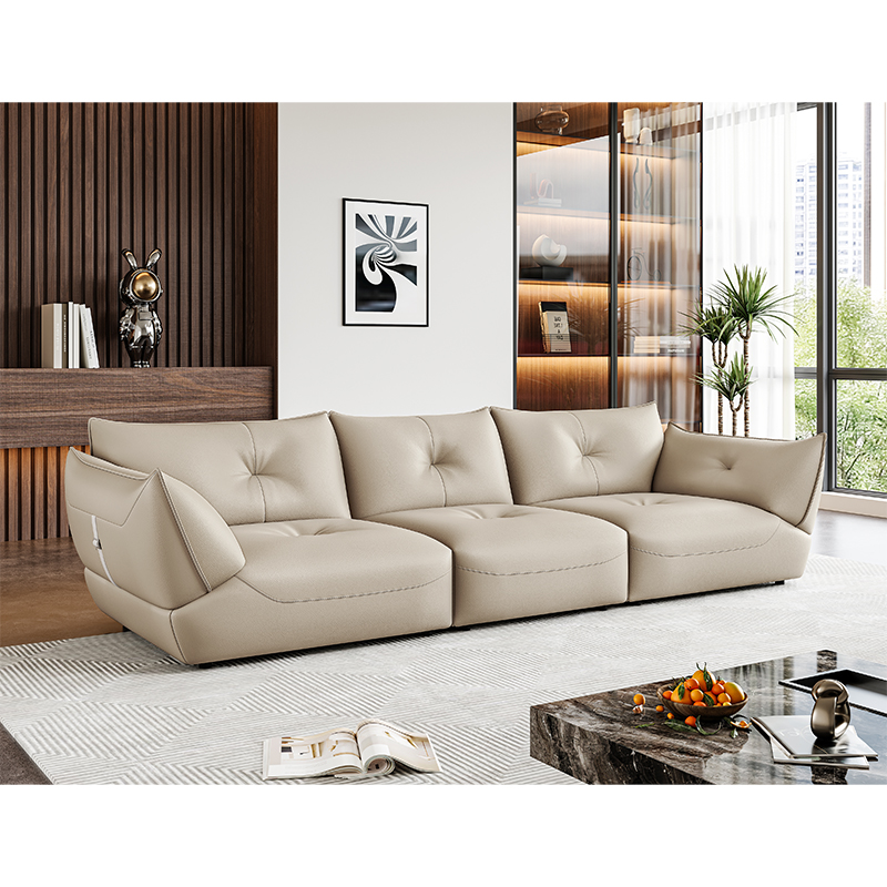 Q Elastic Cute Leather Sofa Zero Pressure Wrapping Shaping Lazy Friendly Sofa
