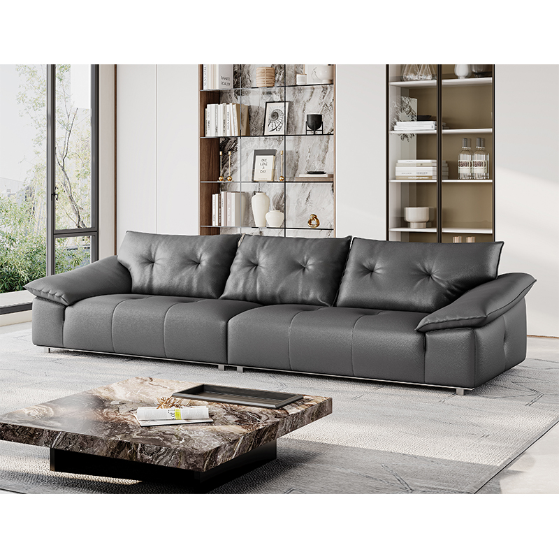 Modern Simple Leather Sofa Comfortable Casual Sofa