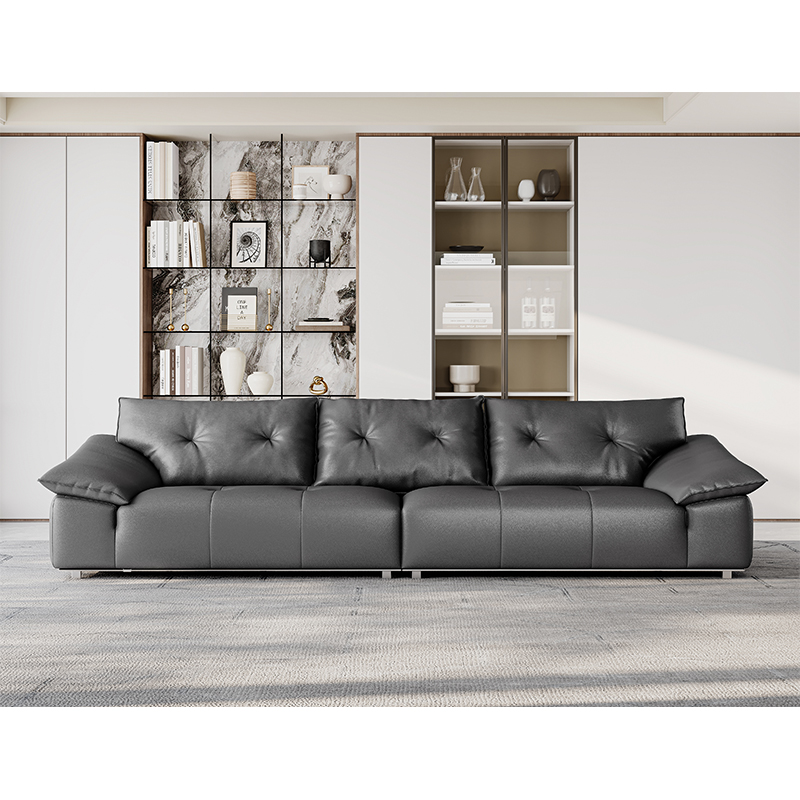 Modern Simple Leather Sofa Comfortable Casual Sofa