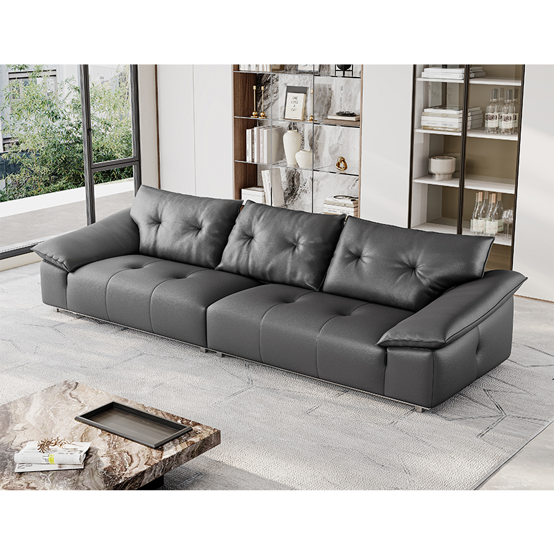 Modern Simple Leather Sofa Comfortable Casual Sofa