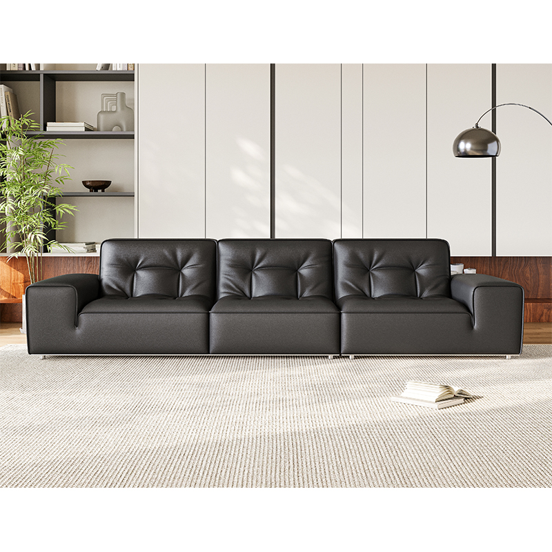 Modern Simple Medium Thick Leather Sofa