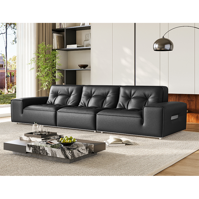Modern Simple Medium Thick Leather Sofa