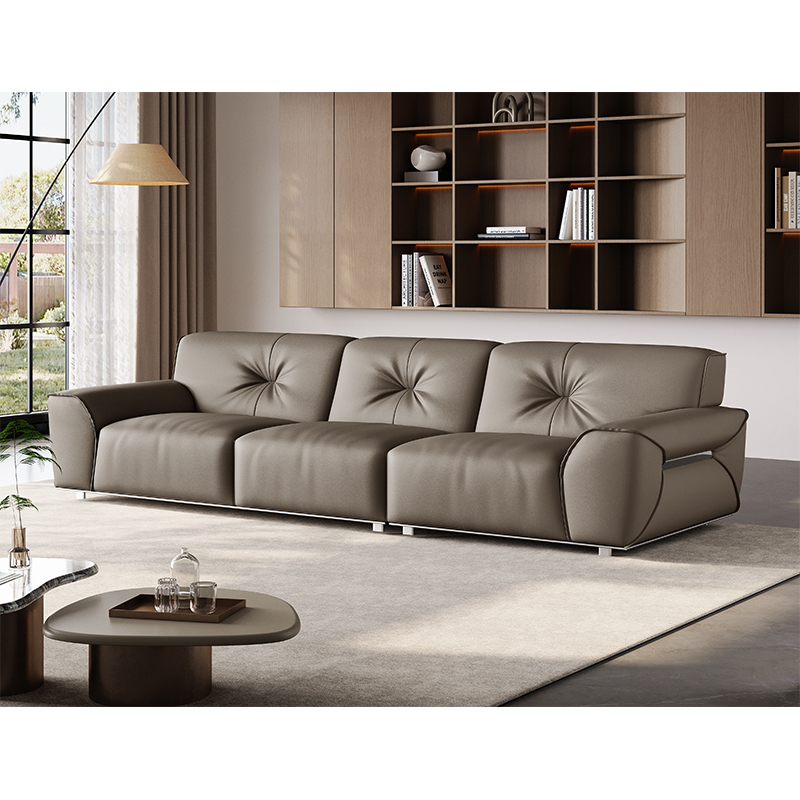 Modern Simple Medium Thick Leather Sofa