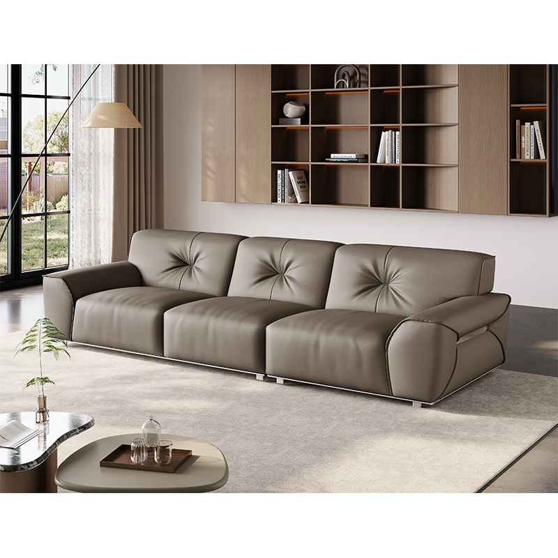 Modern Simple Medium Thick Leather Sofa
