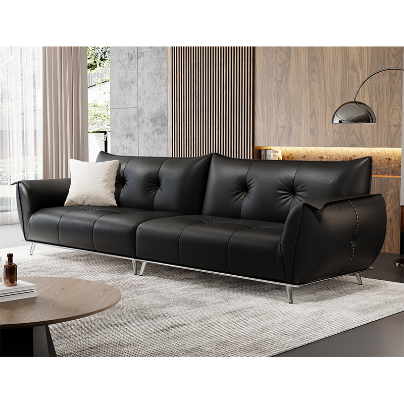 Modern Simple European Style Classical Leather Sofa