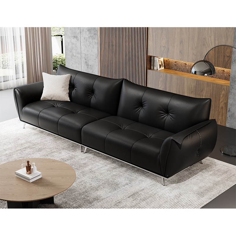 Modern Simple European Style Classical Leather Sofa