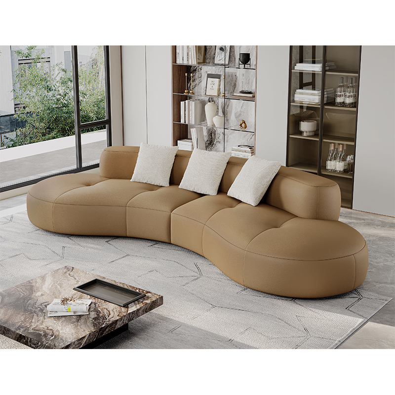 Modern Simple Stylish Lazy Special-shaped Leather Sofa