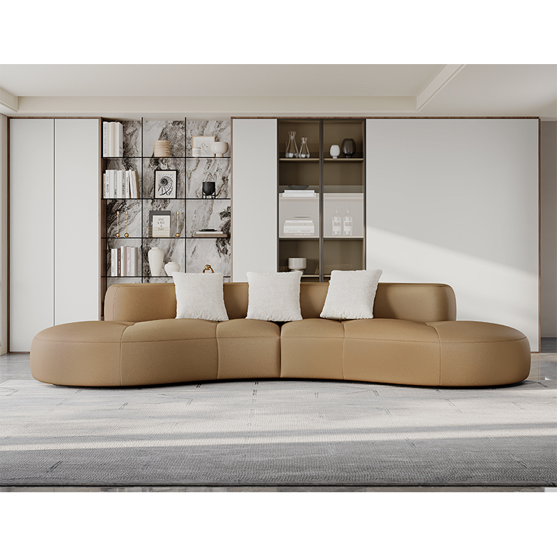 Modern Simple Stylish Lazy Special-shaped Leather Sofa