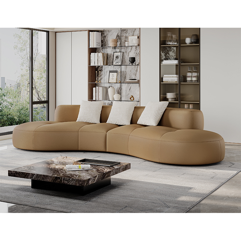Modern Simple Stylish Lazy Special-shaped Leather Sofa