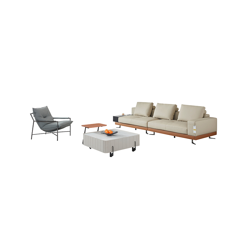 Modern Minimalist Stylish Retro Leather Sofa