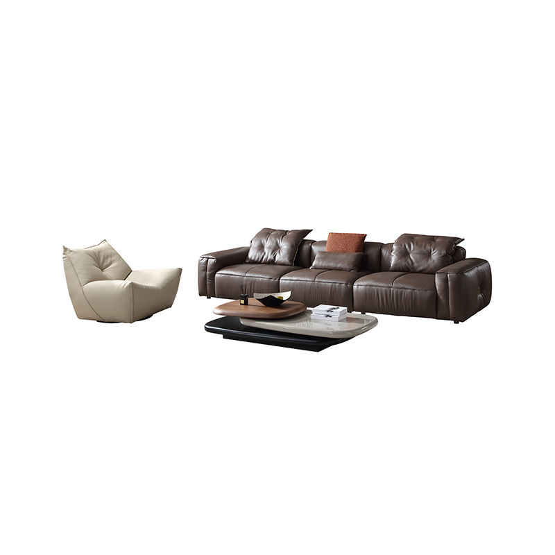 Modern Simple Stylish Comfortable Lazy Leather Sofa