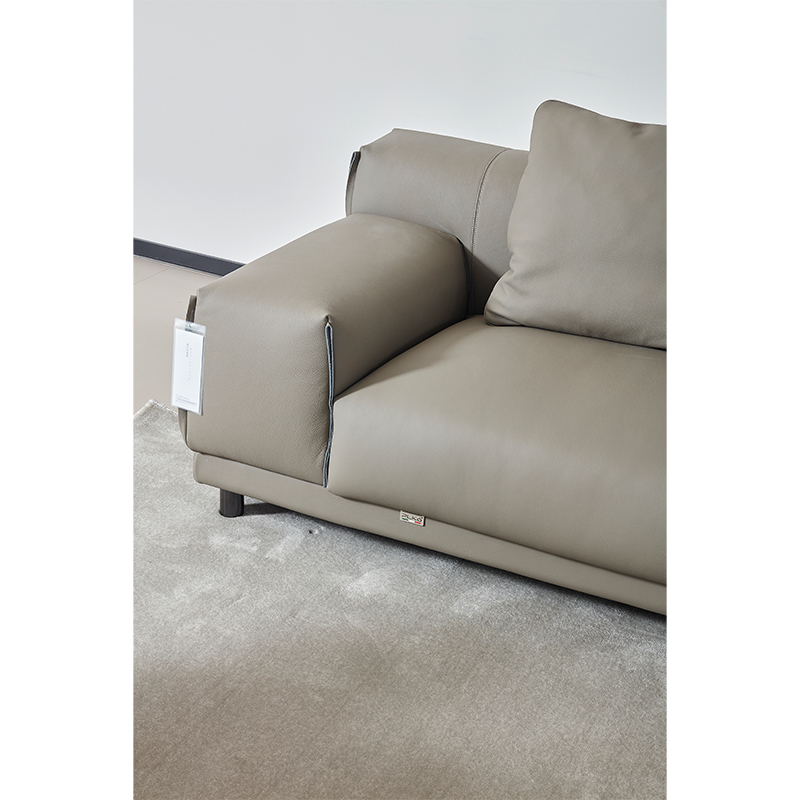 Modern Simple Straight Row Special-shaped Leather Sofa