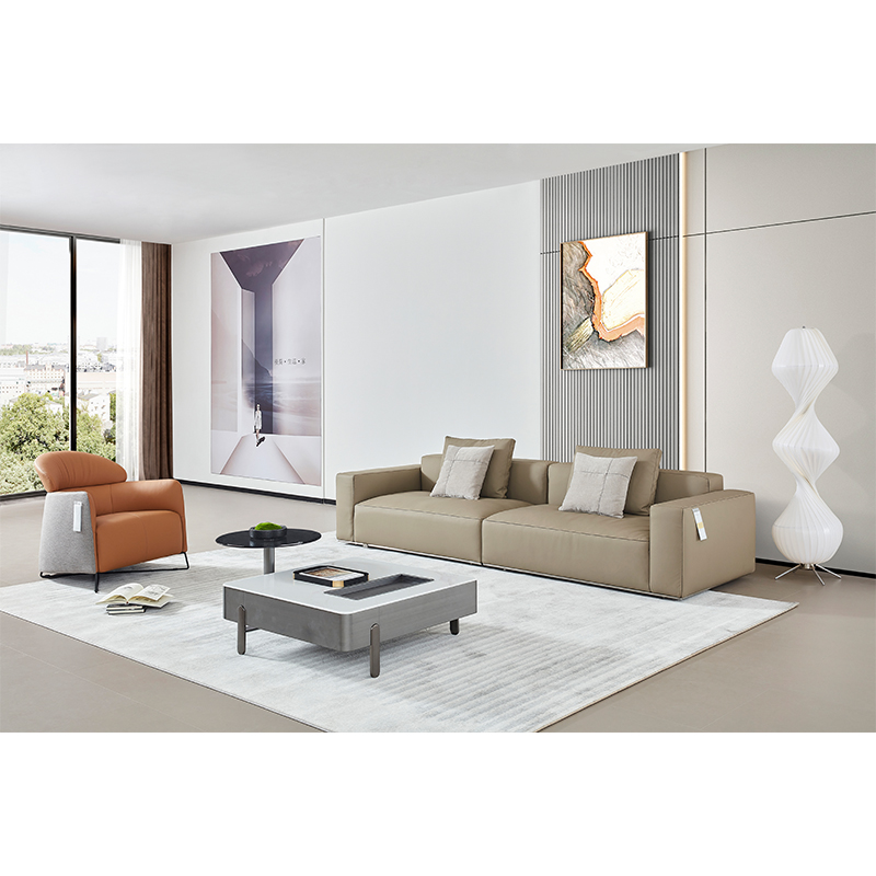 Italian Simple And Stylish Tofu Block Sofa