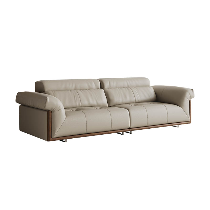Modern Minimalist Oriental Aesthetic Genuine Leather Sofa