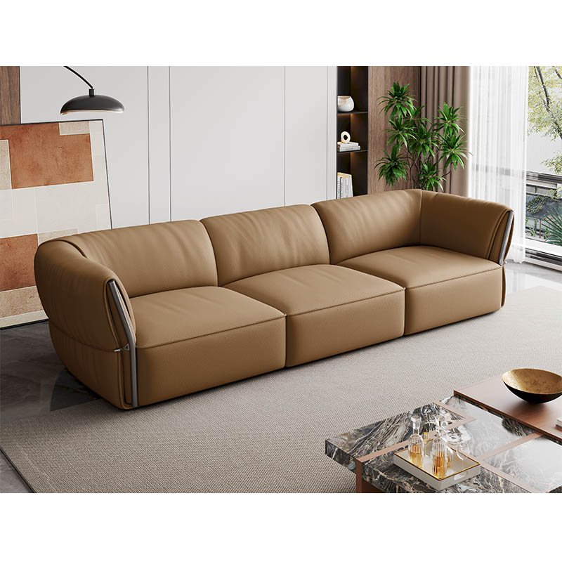 Italian Minimalist Retro-Style Luxury Belted Sofa