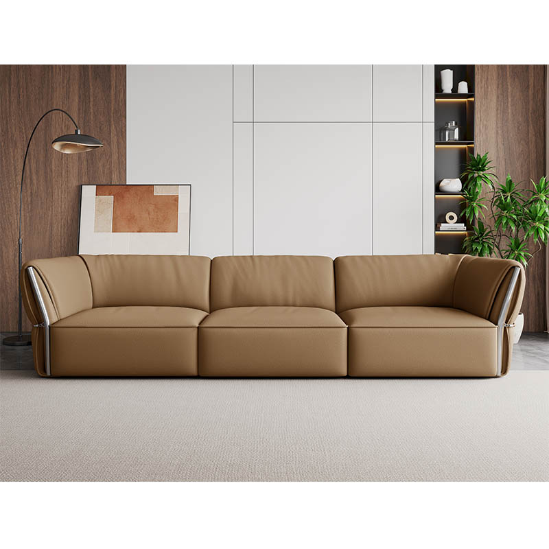 Italian Minimalist Retro-Style Luxury Belted Sofa