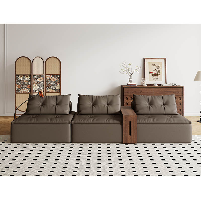 Modern Minimalist Stylish Light Luxury Genuine Leather Sofa